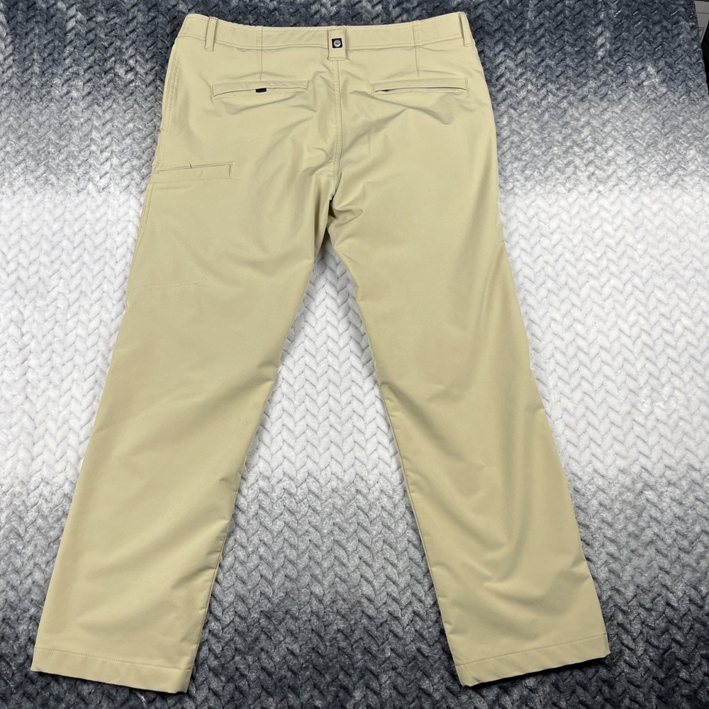 Hi-tech Pants Mens 34X30 Tan Cargo Zip Tech Performance Stretch Golf Chino Pants - Picture 11 of 16